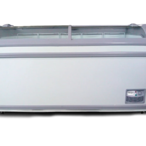 Coldline Ice Cream Freezer, curved glass top, 58"W, 17.7 cu. ft. capacity, bottom mounted self-contained mounted refrigeration, (5) basket, -14.8° to -0.4°F temperature range, manual temperature control, manual defrost, LED interior light, coated-steel exterior & aluminum interior, glass door with lock, (4) casters (2 with brakes), R290 Hydrocarbon refrigerant, 115v/60/1-ph, cord, NEMA 5-15P, cETLus, ETL-Sanitation